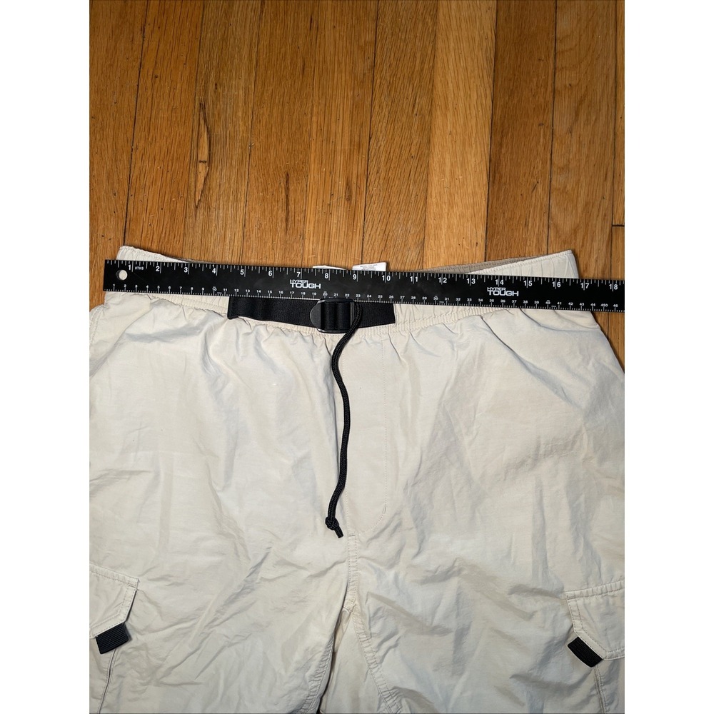 Columbia Cargo Hiking Shorts Men M Packable Adjustable Elastic Waist Nylon Khaki - Picture 9 of 10